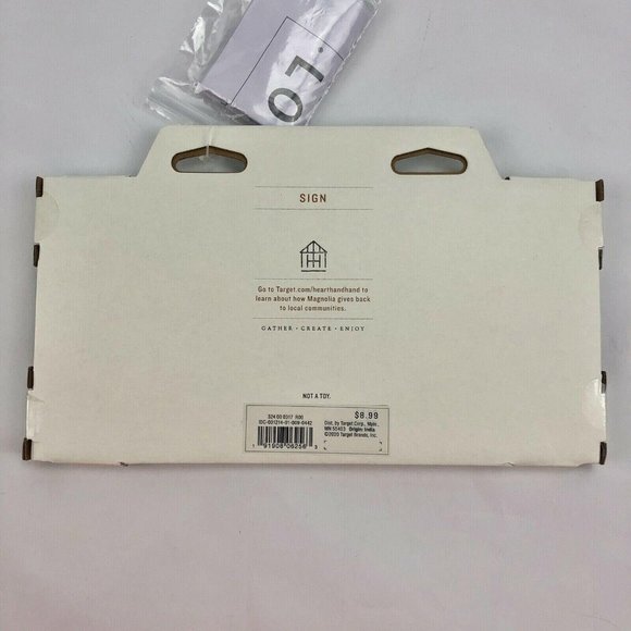 Hearth & Hand With Magnolia Love Wall Sign-Brown/White 5” X 10” Farmhouse - Picture 2 of 2